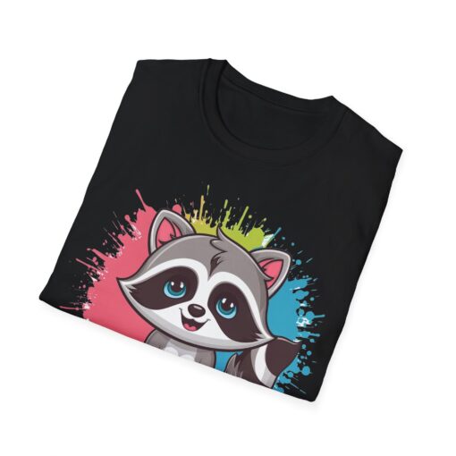 Kawaii Raccoon Softstyle Graphic Tee - Image 2