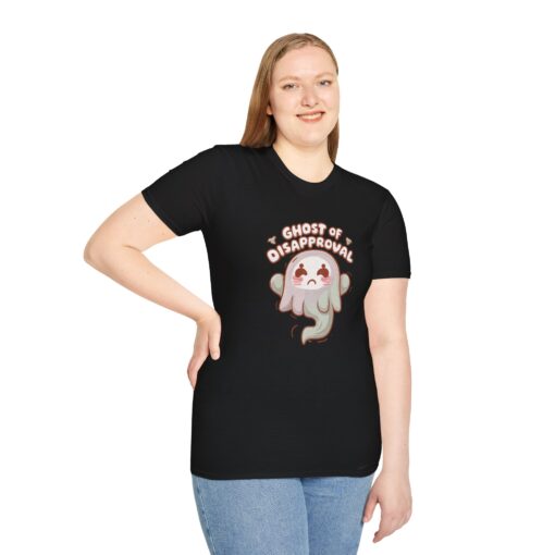 Kawaii Ghost of Disapproval Softstyle Tee - Cute Graphic T-Shirt - Image 3
