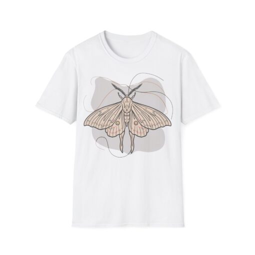 Large Print Moth Illustration Softstyle Tee - Nature Lover's Shirt