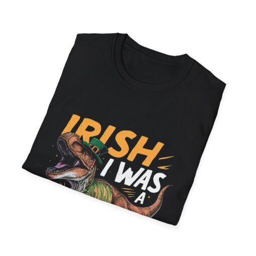 T-Rex 'Irish I was a T-Rex' Graphic Tee - Unisex Softstyle T-shirt" - Image 4