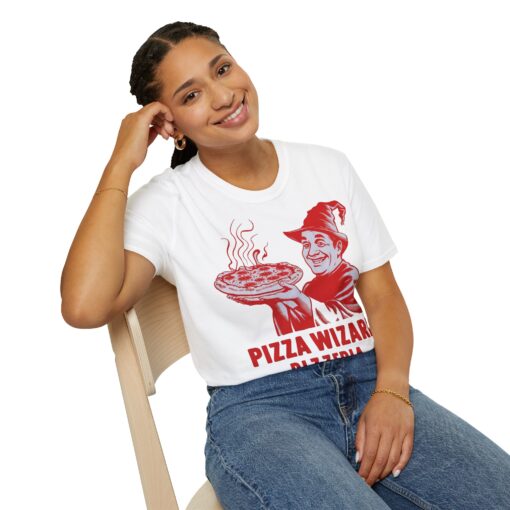 Pizza Wizard Pizzeria - Vintage Mage Design Shirt - Magical Unisex Tee - Image 5