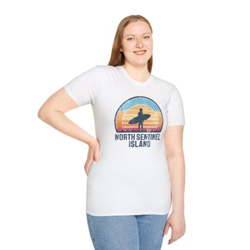 North Sentinel Island Softstyle Tee - Surfing Adventure Shirt - Image 3