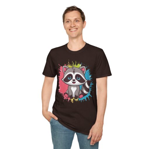 Kawaii Raccoon Softstyle Graphic Tee - Image 10