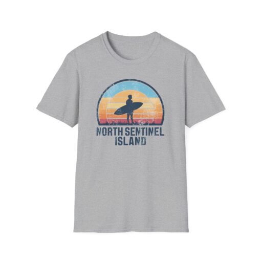 North Sentinel Island Softstyle Tee - Surfing Adventure Shirt - Image 7