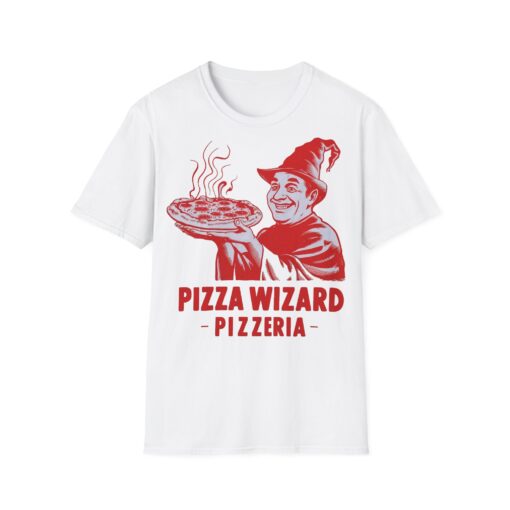 Pizza Wizard Pizzeria - Vintage Mage Design Shirt - Magical Unisex Tee
