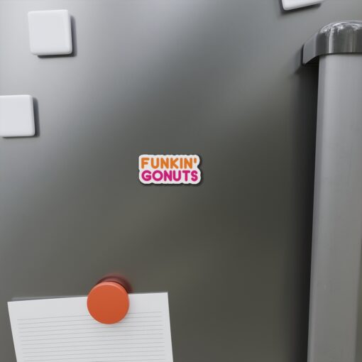Funkin Gonuts Die Cut Magnets - Coffee & Music Lover's Delight - Quirky Kitchen Decor - Image 2