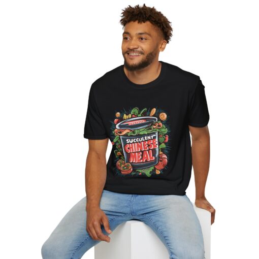 Takeaway Food Container 'Succulent Chinese Meal' Graphic Tee - Unisex Softstyle T-shirt - Image 6