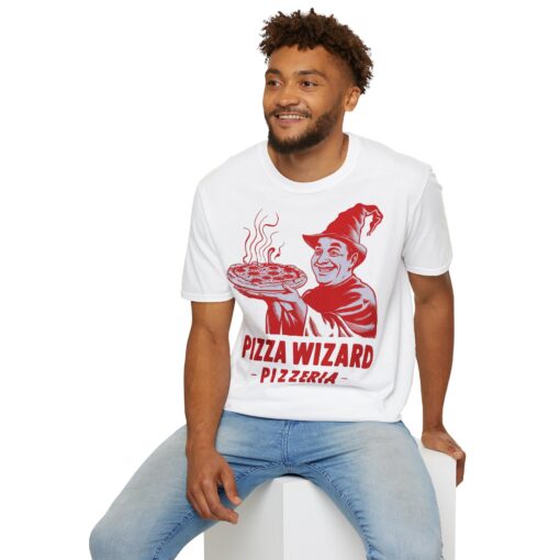 Pizza Wizard Pizzeria - Vintage Mage Design Shirt - Magical Unisex Tee - Image 6