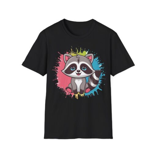 Kawaii Raccoon Softstyle Graphic Tee