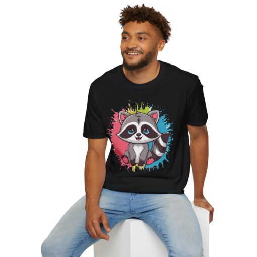 Kawaii Raccoon Softstyle Graphic Tee - Image 6