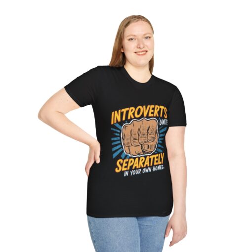 Introverts Unite!... Separately, In Your Own Homes' Graphic Tee - Unisex Softstyle T-shirt - Image 3
