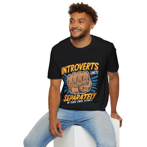 Introverts Unite!... Separately, In Your Own Homes' Graphic Tee - Unisex Softstyle T-shirt - Image 6