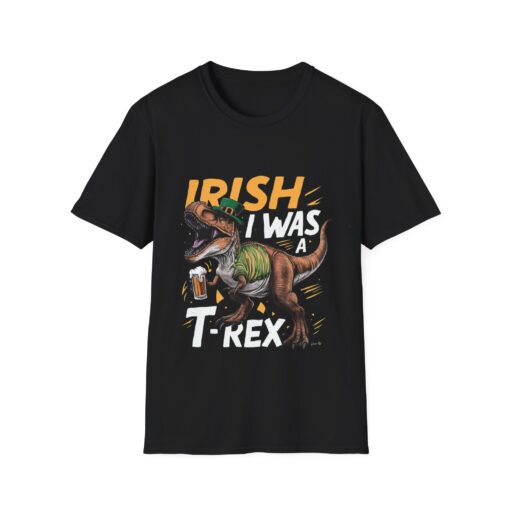 T-Rex 'Irish I was a T-Rex' Graphic Tee - Unisex Softstyle T-shirt"
