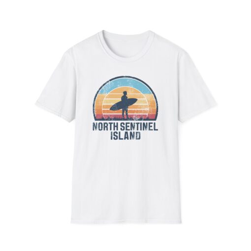 North Sentinel Island Softstyle Tee - Surfing Adventure Shirt