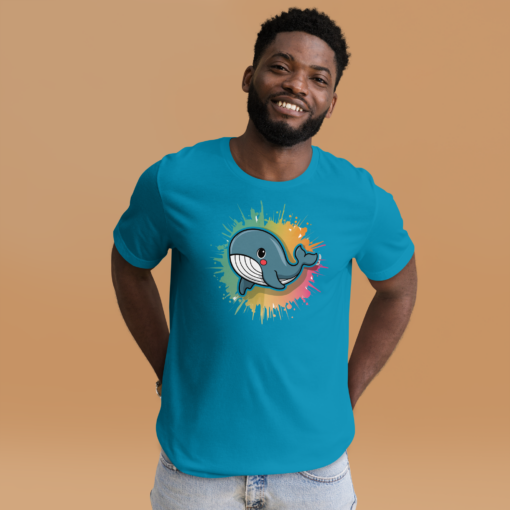Whimsical Kawaii Whale Graphic Tee - Adorable Ocean Lover's T-Shirt - Cute & Playful Whale Design - Image 57