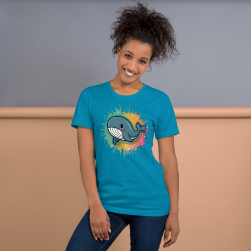 Whimsical Kawaii Whale Graphic Tee - Adorable Ocean Lover's T-Shirt - Cute & Playful Whale Design - Image 62
