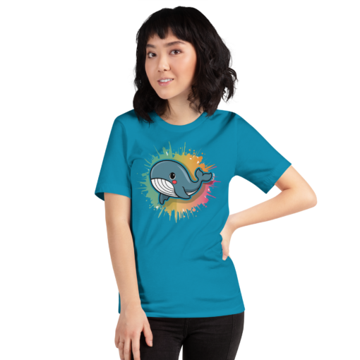 Whimsical Kawaii Whale Graphic Tee - Adorable Ocean Lover's T-Shirt - Cute & Playful Whale Design - Image 72
