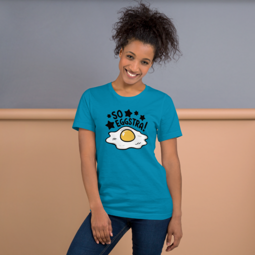 So Eggstra!" Egg Print Unisex Graphic Tee - Fun Eggcellent Shirt for Everyone - Image 36