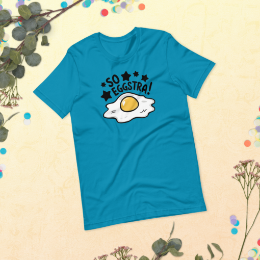So Eggstra!" Egg Print Unisex Graphic Tee - Fun Eggcellent Shirt for Everyone - Image 32