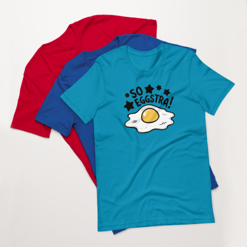 So Eggstra!" Egg Print Unisex Graphic Tee - Fun Eggcellent Shirt for Everyone - Image 33