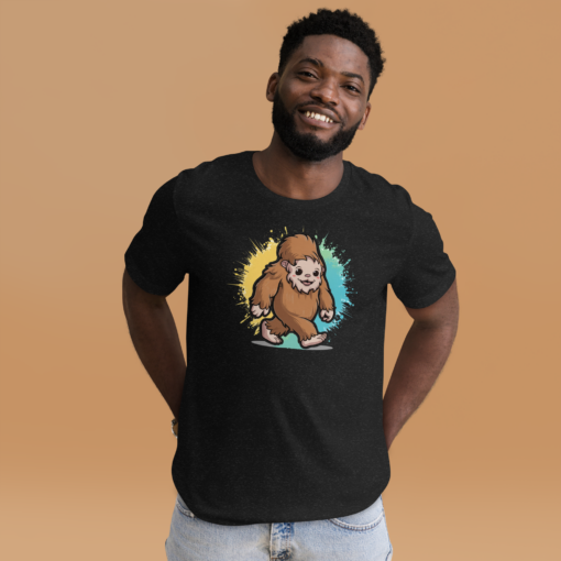 Adorable Kawaii Sasquatch Graphic Tee - Cute Bigfoot T-Shirt - Fun Yeti Design for Sasquatch Fans - Image 5