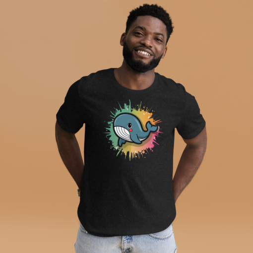Whimsical Kawaii Whale Graphic Tee - Adorable Ocean Lover's T-Shirt - Cute & Playful Whale Design - Image 87