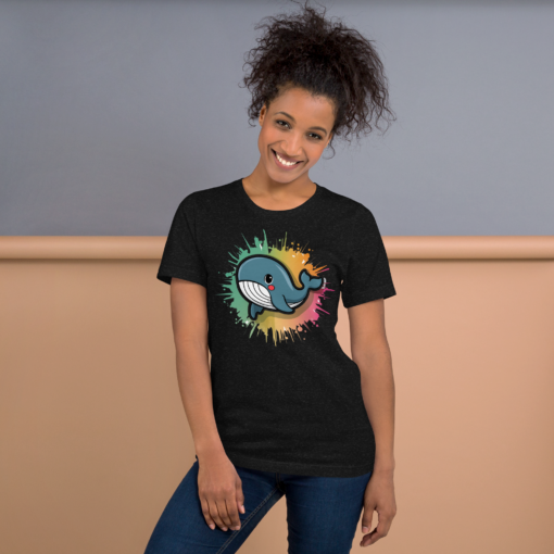Whimsical Kawaii Whale Graphic Tee - Adorable Ocean Lover's T-Shirt - Cute & Playful Whale Design - Image 81