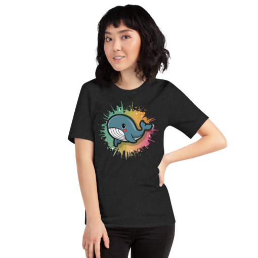 Whimsical Kawaii Whale Graphic Tee - Adorable Ocean Lover's T-Shirt - Cute & Playful Whale Design - Image 90