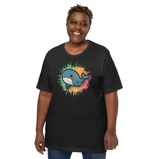 Whimsical Kawaii Whale Graphic Tee - Adorable Ocean Lover's T-Shirt - Cute & Playful Whale Design - Image 91