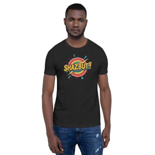 Shazbut Graphic Tee - Retro Text Design Shirt for Vintage Vibes - Image 2