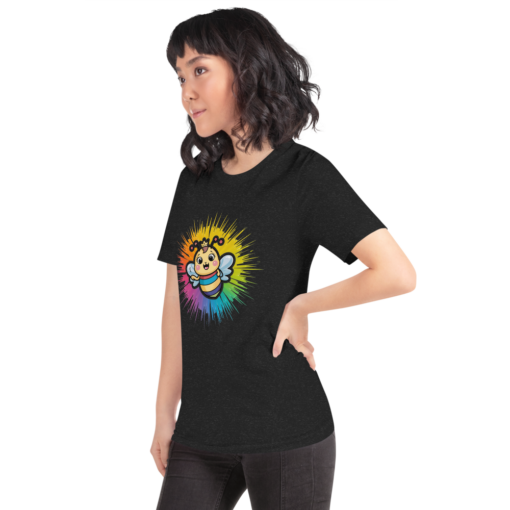 Bee-utifully Happy: Kawaii Bee Graphic T-shirt - Cute and Colorful Bee Illustration - Cheerful Summer Tee - Image 12
