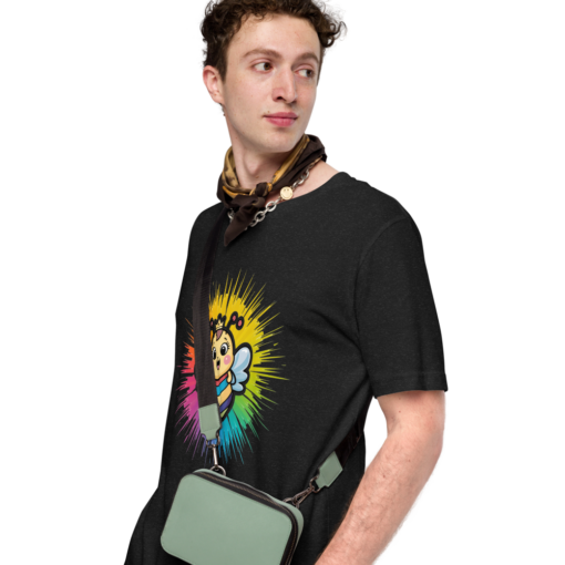 Bee-utifully Happy: Kawaii Bee Graphic T-shirt - Cute and Colorful Bee Illustration - Cheerful Summer Tee - Image 6