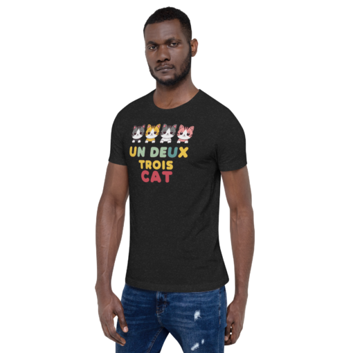 Adorable Kawaii Cats Graphic Tee - "Un Deux Trois Cat" Cute French Cat T-Shirt - Fun Cat Lover's Shirt - Image 32