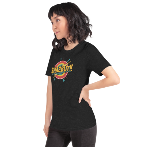 Shazbut Graphic Tee - Retro Text Design Shirt for Vintage Vibes - Image 4
