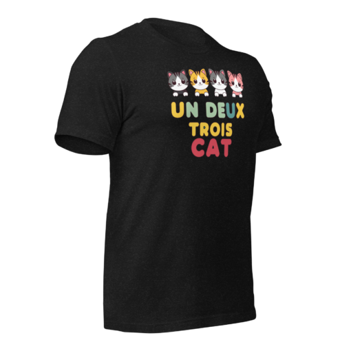 Adorable Kawaii Cats Graphic Tee - "Un Deux Trois Cat" Cute French Cat T-Shirt - Fun Cat Lover's Shirt - Image 22