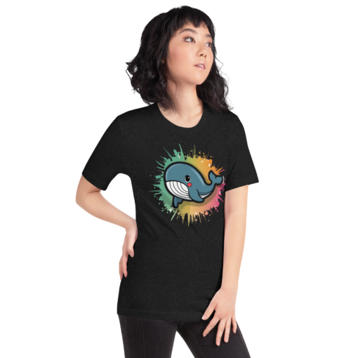 Whimsical Kawaii Whale Graphic Tee - Adorable Ocean Lover's T-Shirt - Cute & Playful Whale Design - Image 93
