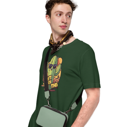 Funny Cartoon Cactus Graphic Tee - Cant Touch This Shirt - Image 106