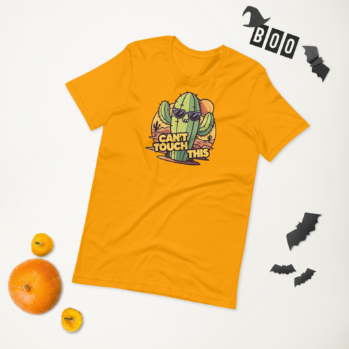 Funny Cartoon Cactus Graphic Tee - Cant Touch This Shirt - Image 14