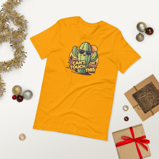 Funny Cartoon Cactus Graphic Tee - Cant Touch This Shirt - Image 13