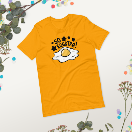 So Eggstra!" Egg Print Unisex Graphic Tee - Fun Eggcellent Shirt for Everyone - Image 21