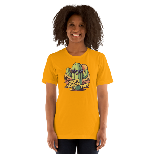 Funny Cartoon Cactus Graphic Tee - Cant Touch This Shirt - Image 24