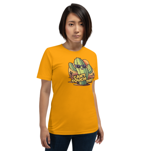 Funny Cartoon Cactus Graphic Tee - Cant Touch This Shirt - Image 20