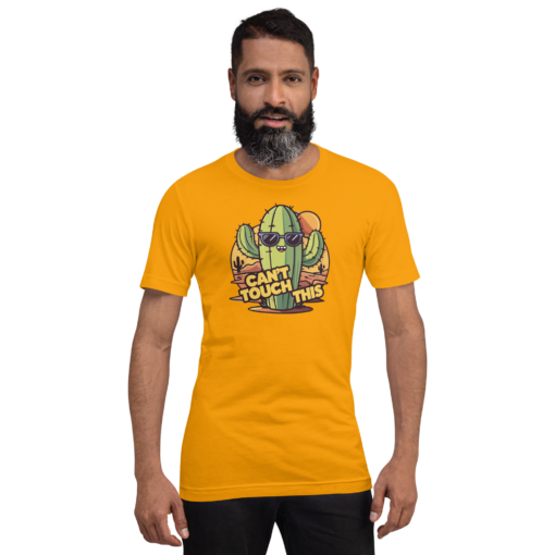 Funny Cartoon Cactus Graphic Tee - Cant Touch This Shirt - Image 16