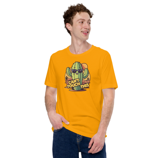 Funny Cartoon Cactus Graphic Tee - Cant Touch This Shirt - Image 12