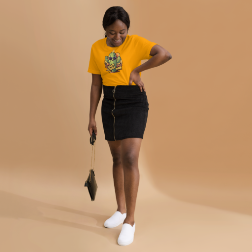 Funny Cartoon Cactus Graphic Tee - Cant Touch This Shirt - Image 3