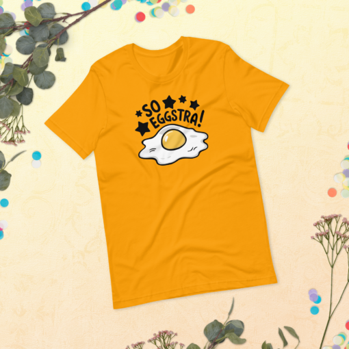 So Eggstra!" Egg Print Unisex Graphic Tee - Fun Eggcellent Shirt for Everyone - Image 23