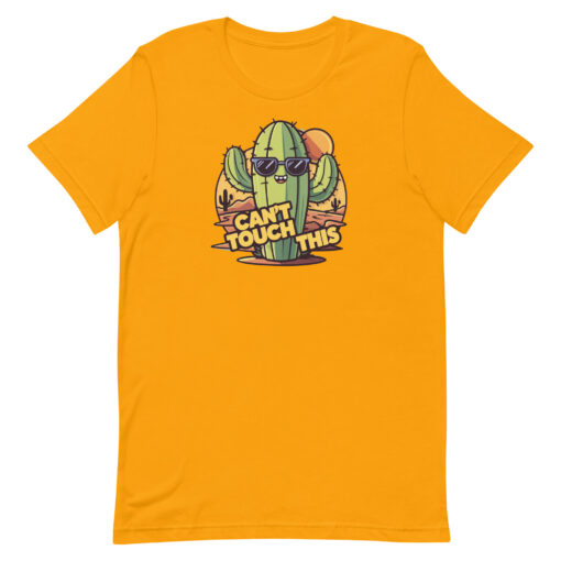 Funny Cartoon Cactus Graphic Tee - Cant Touch This Shirt