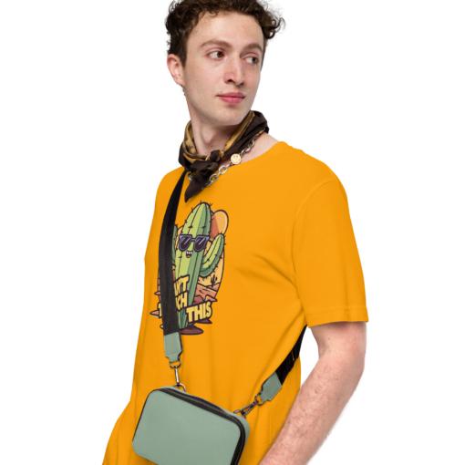 Funny Cartoon Cactus Graphic Tee - Cant Touch This Shirt - Image 5
