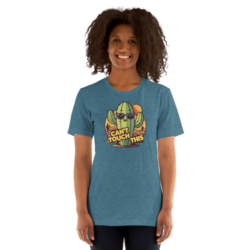 Funny Cartoon Cactus Graphic Tee - Cant Touch This Shirt - Image 62