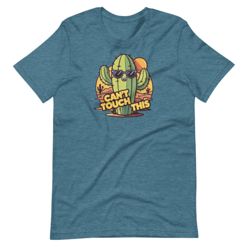 Funny Cartoon Cactus Graphic Tee - Cant Touch This Shirt - Image 58